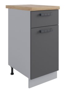 Шкаф кухонный напольный модульная кухня Ройс графит 40х52х71 6 Дсв мебель