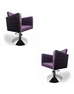 Парикмахерское кресло Вайлет фиолетовый диск 2 кресла 65х50х57 Nobrand