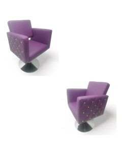 Парикмахерское кресло Гламурис фиолетовый 2 кресла Nobrand