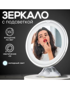 Зеркало косметическое с увеличением для макияжа 51001 Revolut
