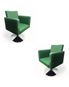 Парикмахерское кресло Гринвич II зеленый диск 2 кресла Nobrand