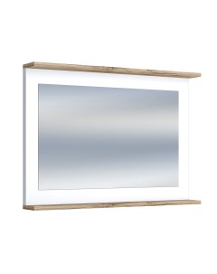 Настенное зеркало Вега Скандинавия Дуб Каньон Белый глянец Кураж