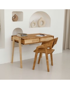 Письменный стол из дерева City с ящиками 128х60х76 см дуб коньяк Равновесие