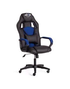 Кресло игровое компьютерное геймерское для пк DRIVER черный синий кож зам ткань Tetchair