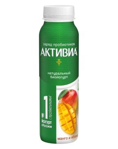 Биойогурт питьевой яблоко манго 1 5 260 г Активиа