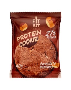 Протеиновое печенье Protein Cookie шоколад фундук 24 шт по 40 г Fit kit