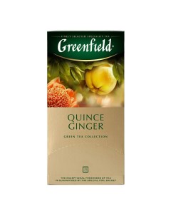 Чай зеленый Quince Ginger в пакетиках 2 г х 25 шт Greenfield