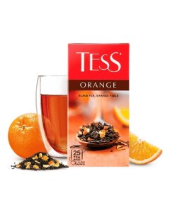 Чай Orange чёрный с ароматом апельсина 1 5 г 25 пак Tess