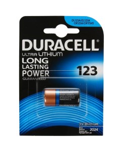 Батарейка ULTRA CR123A BL1 Lithium 3V US Duracell