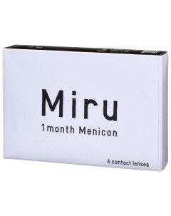 Контактные линзы Menicon 1 month 6 линз R 8 6 6 00 Miru