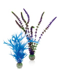 Набор искусственных растений для аквариума Plant set medium blue purple 2 шт Biorb