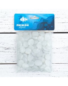 Камни для аквариума белый пластик 20 мм 200 г Пижон аква