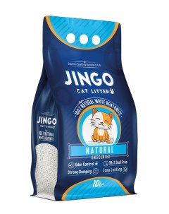 Наполнитель для кошачьих туалетов Натуральный бентонитовый 10 л 8 7 кг Jingo