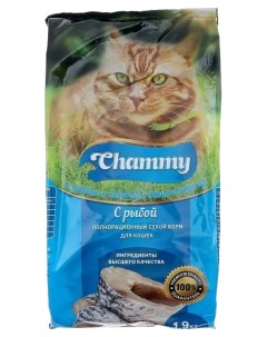 Сухой корм для кошек с рыбой 1 9 кг Chammy