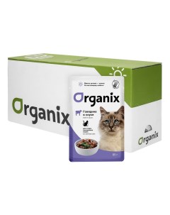 Влажный корм с говядиной для стерилизованных кошек 85 г х 25 шт Organix