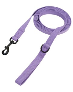 Поводок для собак брезент сшивной черная фурнитура фиолетовый 25 мм 2 м Zooone