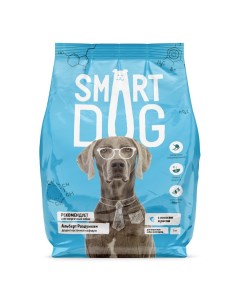 Сухой корм с лососем для взрослых собак крупных пород 3 кг Smart dog