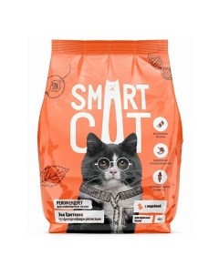 Сухой корм с индейкой для взрослых кошек 1 4 кг Smart cat
