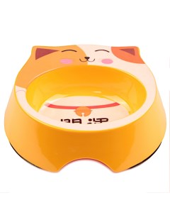 Одинарная миска для кошек пластик желтый 0 27 л Bobo