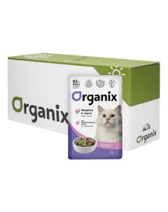 Влажный корм с индейкой для стерилизованных кошек 85 г х 25 шт Organix