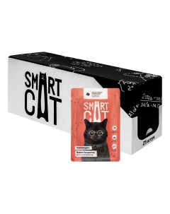 Влажный корм с говядиной в соусе для кошек 85 г х 25 шт Smart cat