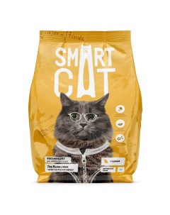 Сухой корм с курицей для взрослых кошек 1400 г Smart cat