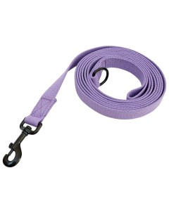 Поводок для собак брезент сшивной черная фурнитура фиолетовый 25 мм х 5 м Zooone