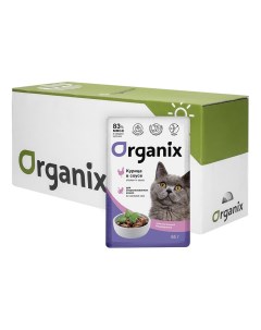 Влажный корм с курицей для стерилизованных кошек 85 г х 25 шт Organix