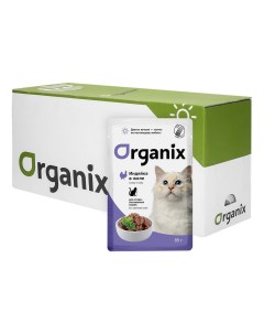 Влажный корм с индейкой для стерилизованных кошек 85 г х 25 шт Organix