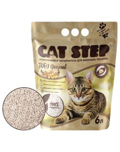 Комкующийся наполнитель Tofu соевый 6 л Cat step