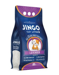Наполнитель для кошачьих туалетов Лаванда бентонитовый бентонитовый 10 л 8 7 кг Jingo
