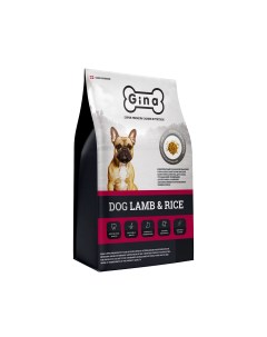 Сухой корм для собак DENMARK DOG LAMB RICE при аллергии ягненок рис 18кг Gina