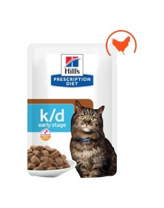 Влажный корм Prescription Diet Feline K D early stage с курицей 85 г х 12 шт Hill`s
