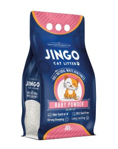 Наполнитель для кошачьих туалетов Детская присыпка бентонитовый 10 л 8 7 кг Jingo