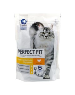 Сухой корм для кошек с индейкой с чувствительным пищеварением 1 2 кг Perfect fit