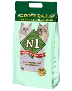 1 1 CRYSTALS Наполнитель силикагелевый для туалета кошек Антибактериальный 5 л х N1