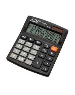 Калькулятор настольный Sdc 812nr 12 разрядный черный Citizen