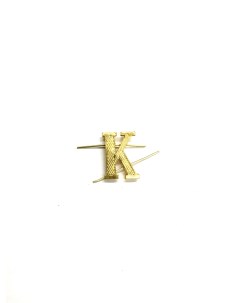 Значок Эмблема буква К золотистая Kamukamu