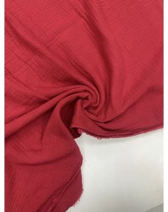 Ткань для шитья Муслин Бордовый й 2 слойный отрез 100х135 см Маги текс