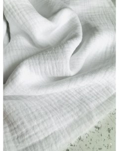Ткань для шитья Муслин Белый 2 слойный отрез 100х135 см Маги текс