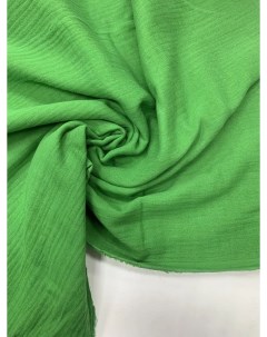 Ткань для шитья Муслин Ярко зеленый 2 слойный отрез 100х135 см Маги текс