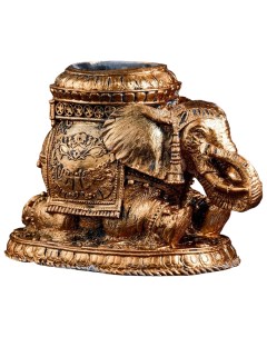 Карандашница Слон бронза 12х10х10см Хорошие сувениры