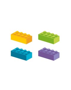 Точилка ручная пластиковая EasySharp Лего 1 отверстие контейнер цветная Bruno visconti