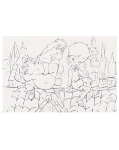 Картина по номерам Малыш и Карлсон 20 30см 1 шт Союзмультфильм