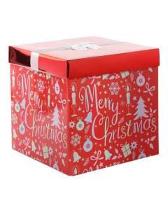 Коробка 30 х 30 х 30 см Merry christmas Due esse christmas