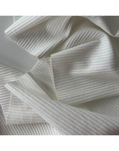Ткань лапша с лайкрой 03456 молочный отрез 100x121 см Mamima fabric