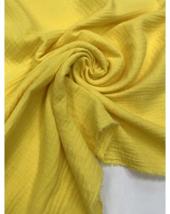 Ткань для шитья Муслин Желтый 2 слойный отрез 100х135 см Маги текс