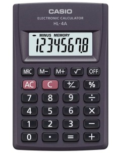 Калькулятор HL 4A Черный Casio