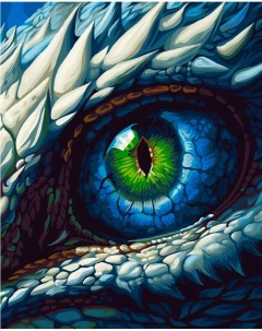 Картина по номерам на холсте ART and Relax Глаз дракона 40x50 Art&relax