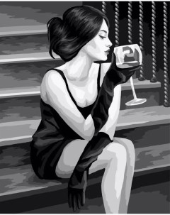 Картина по номерам на холсте ART and Relax Девушка с вином 40x50 Art&relax